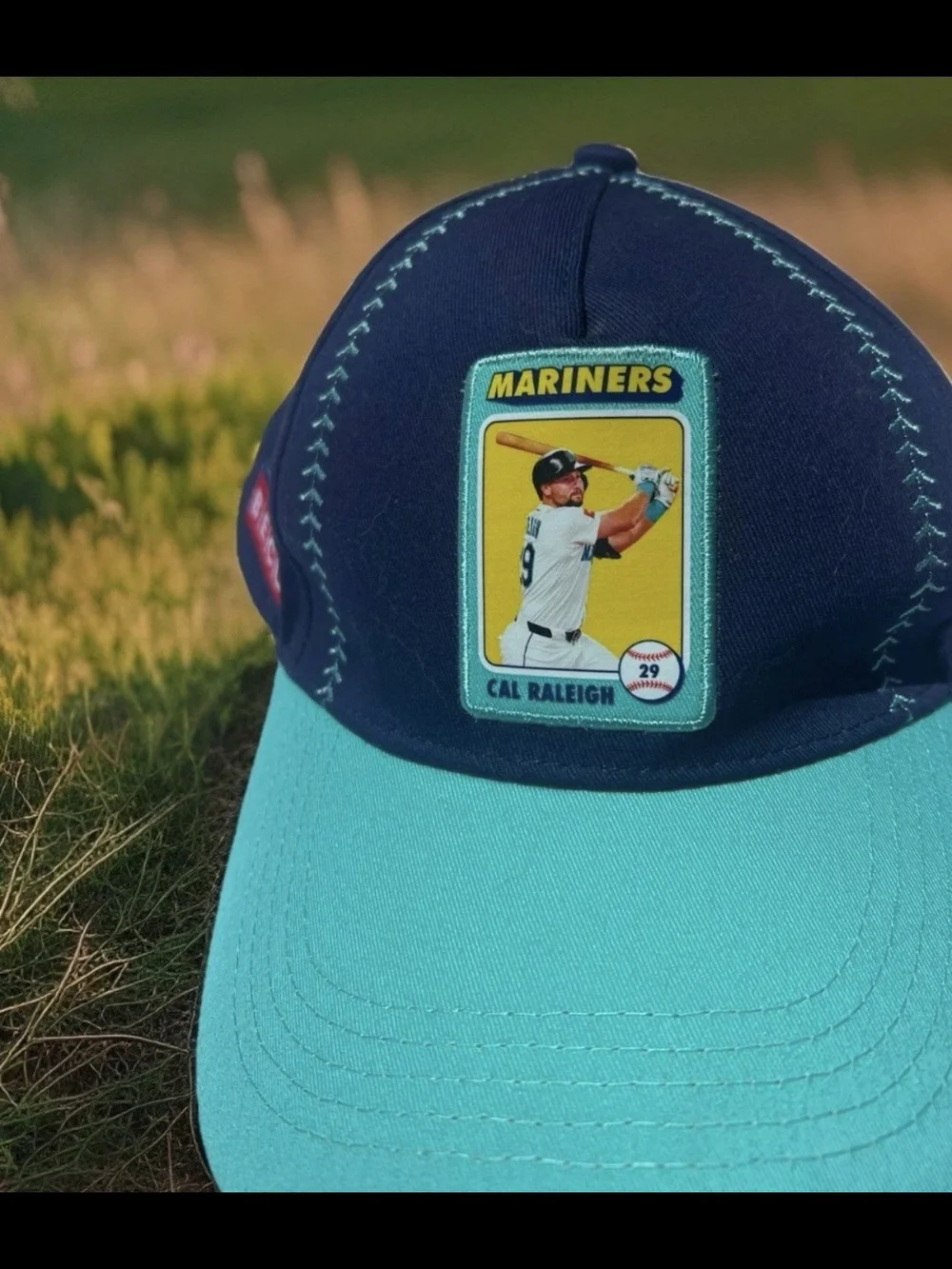 Seattle Mariners Kids Club Cal Raleigh Snapback Hat Youth Baseball Cap SGA